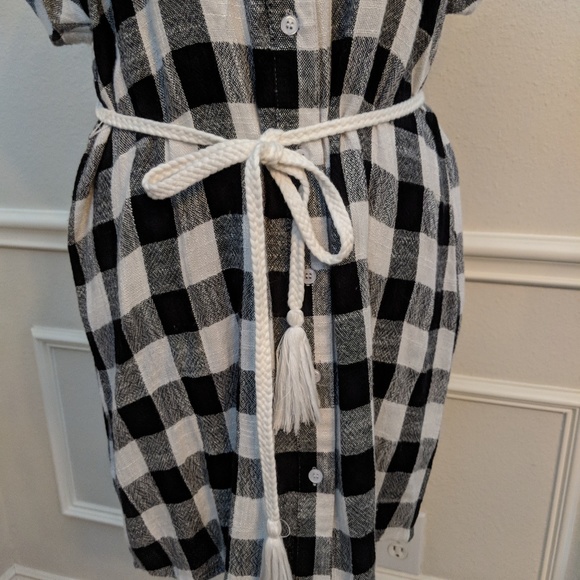 En Creme Dress Buffalo Check Gingham Button - Picture 3 of 7